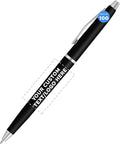 DISCOUNT PROMOS Custom Langham Ballpoint Pens Set of 100, Personalized Bulk Pack - Black Ink, Great for Office, School, Business, Tradeshows - Black