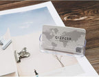 Qizpcer 8 Pack Plastic Business Card Holder - Clear Business Card Case for Desk - Office Acrylic Business Card Stand Display