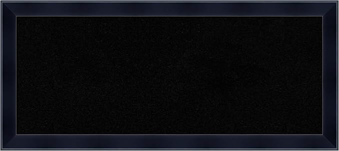 Amanti Art Black Cork Board for Wall, 14x32 Vision Board with Black Wood Frame, Medium Corkboard Office Decor for Home Organization, Modern Corkboard Pinboard to Display Items for Home Organization