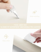 YSAGi Non-Slip Leather Desk Pad, Desk Matt for Desktop, Waterproof Laptop Computer Keyboard Mat, Table Protector Blotter Mat, Large Mouse Pad for Office/Work/Home/Decor(Cream, 31.5" x 15.7")