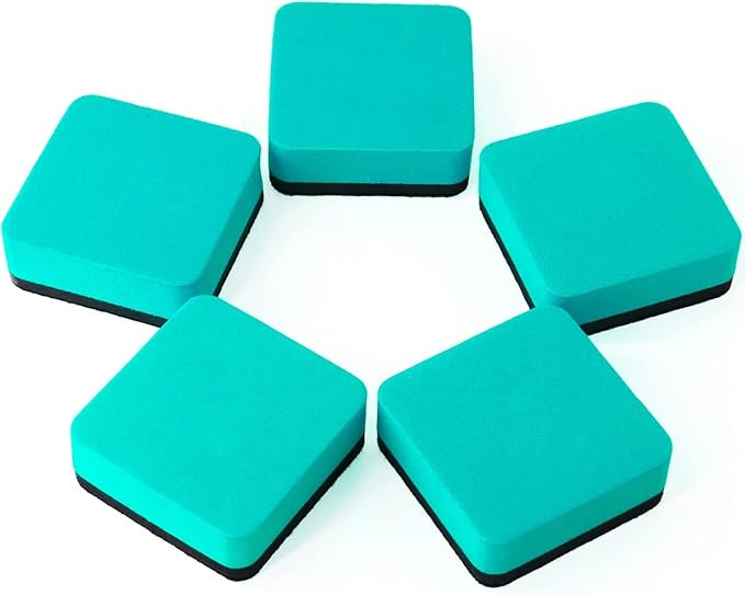 24 Pack Magnetic Whiteboard Dry Erase Erasers Chalkboard Cleansers for Classroom, Home and Office (Green)