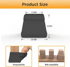 16 PCS Square Chair Leg Floor Protector, Silicone Chair Leg Cover, Furniture Leg Protectors with Felt, Mobile Table Leg pad, Protect The Floor from Scratches.1 1/2 in Black.