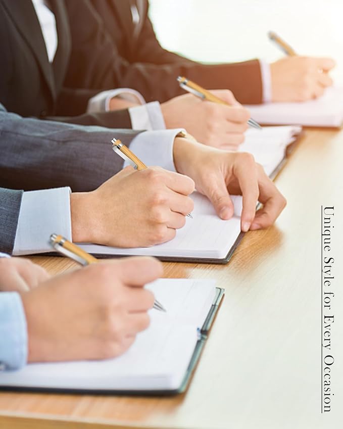 Bamboo Pens Bulk Wooden Bamboo Pens Engraving Wooden Ballpoint Pen Customizable Gift Pen Bulk 50pcs