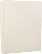 JAM PAPER Strathmore 32lb Paper - 90 gsm - 8.5 x 11 - Natural White Linen - 100 Sheets/Pack