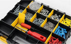 AIDY-PRO Hardware Organizer Box 34 Compartments Small Parts Organizer with Removable Dividers Durable Plastic Double Side Tools Box Screw Organizers For Nuts, Bolts, Screws, Nails 2Pack