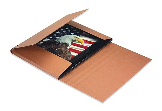 Tape Logic TLM1291K Easy-Fold Mailers, 12 1/8" x 9 1/8" x 1", Kraft (Pack of 50)