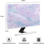 Baocicco Violet Marble Waterproof 80 Inch TV Dust Cover Anti-Static Dustproof Abstract Creative Desigen Television Accessories TV LCD Screen Texture TV Decoration for LED LCD OLED TVs