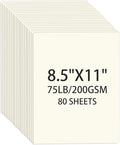 Cream Cardstock 8.5 X 11, 80 Sheets Card Stock, 75lb/ 200gsm Copy Paper, Cardstock Printer Paper for Art, Drawing, Invitations, DIY Cards, Watercolor, Craft, Construction, School & Office Supplies