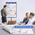 Comix Grid Sticky Easel Pad, 25 x 30 Inches Flip Chart Paper for Teachers, Large Self-Stick Pads for Office School, 30 Sheets/Pad, 10 Pads/Pack
