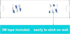 Richboom Acrylic Wall Name Plate Holder, 2x8 Inch, 10 Pack Clear Acrylic Sign Holder Frame with Adhesive Tapes, Door Plates for Home, Office, Classroom
