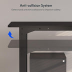 FLEXISPOT 4 Leg Standing Desk 71 x 32 Inch Electric Adjustable Height Sit Stand Desk with Splice Board Home Office Desk, Black Top + Black Frame