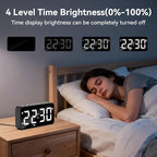 Small Digital Alarm Clocks with Rechargeable Backup Battery for Bedrooms Living Room Study Loud Bedside Desk Clock with Memory Function Dual Alarm & 3 Modes Weekends Weekdays Every Day for Kids Adults