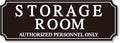 Storage Room Door Sign for Business and Home, Self-Adhesive Durable Modern Storage Room Sticker, Authorized Personnel Only Signs for Industry, Hospital, Restaurants, Private Area