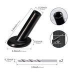 RiaYer 50 Pack 30 Degree Angle Protective Sleeves, Black Cable Railing Corner Protector Sleeve Beveled for 1/8" Wire Rope, T316 Marine Grade Cable Railing Kit with Two Drill Bit for Wood Posts HF039B