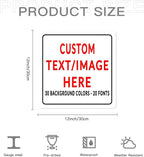 Custom Sign Personalized Custom Metal Sign, Customize For Office, Business, Workplace, Office, Home, Delivery Signs 12x12