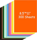 300 Sheets Colored Cardstock 8.5 "x 11", 65LB 180GSM Craft Bulk Construction Paper, 20 Assorted Colors Card Stock Paper for School & Office, Card Making Printer Scrapbook Decorations DIY Crafts