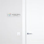 Custom Door Name Plate with Business Logo - 28 Backgrounds - Personalized Name Plate for Wall, Office Decor, Workspace Decorations