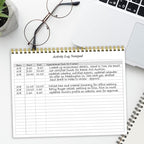 Getvow Activity Log Notepad - Spiral Activity Log Book for Business Work, Undated Weekly To Do List Notepad, Organized Time Spending, Appointment or Contact, 52 Sheets, 100gsm Paper, 8.5" x 11"
