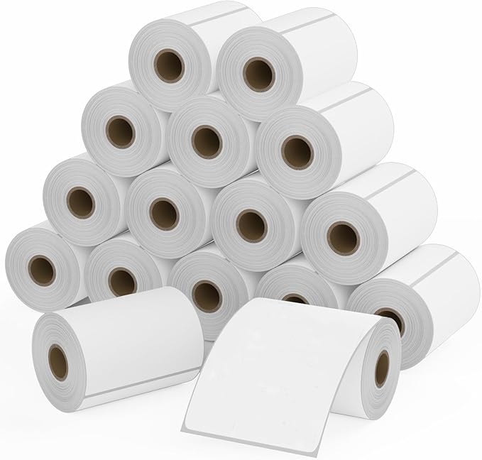 9527 Product 4x6 Blank Direct Thermal Shipping Labels for Zebra 2844 Zp-450 Zp-500 Zp-505 Direct Thermal Labels Printers, Eltron Printer, 250 Label per Roll,Total 16 Rolls 4000 Label