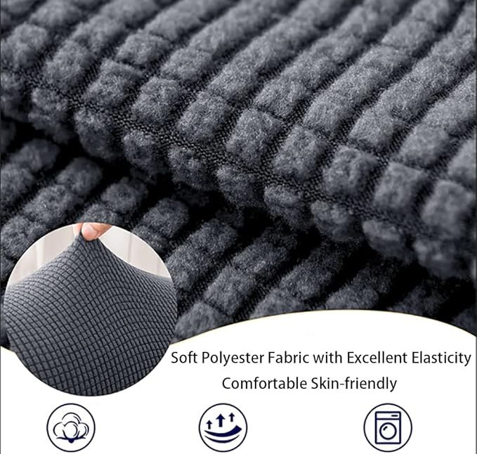 Chaexii Premium Polyester Sofa Arm Cover, Scratch Resistant Protector Covers, Washable, Elastic Armrest Covers for Square/Curved/Sloping Couch Armrests, 2Pcs (Dark Brown)