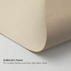Leather Desk Mat - Small Non-Slip PU Desk Pad for Office and Home - Desk Organization and Accessories - Ideal for Large Mouse Pad and Small Desk Mats on Top of Desks (Beige,23.6"x 13.8")