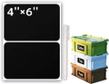 100Pcs Large Black Labels for Storage Bins,6x4 Inch Removable Labels,Large Labels for Blank Box,Strong Adhesive Tear Resistant No Residue Blank Labels(Black)