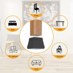 16 PCS Square Chair Leg Floor Protector, Silicone Chair Leg Cover, Furniture Leg Protectors with Felt, Mobile Table Leg pad, Protect The Floor from Scratches.1 in Black.