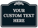 Custom Decorative Sign, Personalized Metal Sign for Business, Driveway, Home, Airbnb, Office Door Plaque, Black Background Sign, 18x24 Inches, ACM, Fade Resistant, Made in USA by Sigo Signs