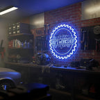 Custom Neon Garage Sign for Man, Personalized Garage LED Signs, Customizable Name Car Repair Mechanic Shop Man Cave Auto Workshop, Home Garage Neon Light, Garage Light Up Sign for Men Dad Frinends Husband Father's Day Gift