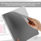 Henoyso 36 Pcs 3 Ring Binder 0.5 Inch Round Fits Letter Size 8.5'' x 11'' Paper Plastic Flexible Binder Bulk Holds 140 Sheets with 1 Pockets Versatile Organizer for Home Office School (Gray)