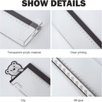 2pcs Office Desk Accessories Monitor Memo Board Computer Message Board Office Supplies for Women Men Computer Sticky Note Holder Home Desktop Message Office Decor (Bear Monitor Memo Pad with Pen)