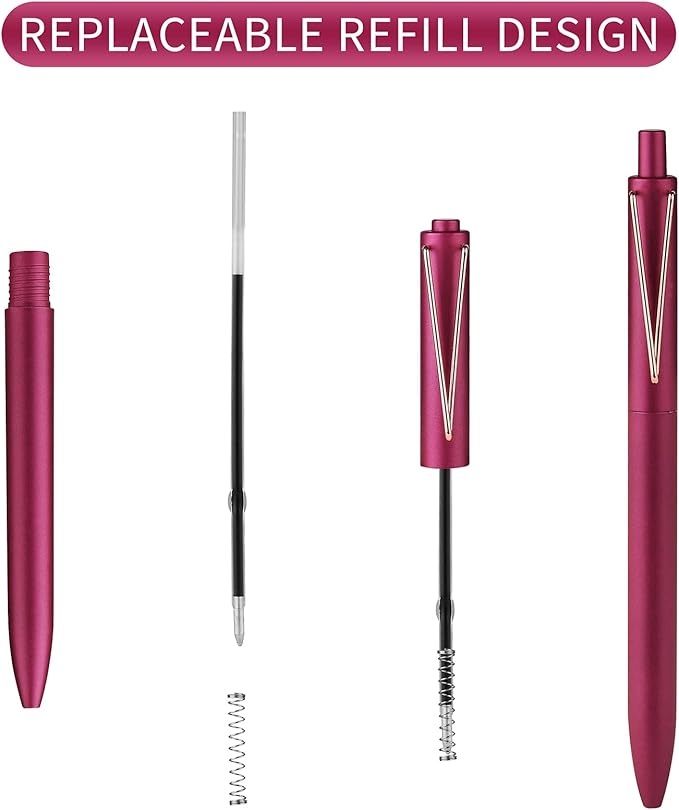 WY WENYUAN Black Ballpoint Pens, Fine Point, 12-pcs, Black Ink, 1.0 mm, Aesthetic School Office Supplies Gift for Her