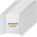 Henoyso 12 Pcs 22 x 38 Inch White Trifold Poster Board Large Tri Fold Presentation White Display Board Foldable Paperboard for Science Fair School Business Project Exhibition