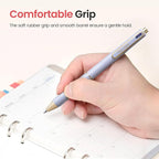 Taja Gel Pens, 6 Pcs Quick Dry Black Gel Ink Pens, 0.5mm Fine Point Smooth Writing Pens for Journaling and Note Taking, Cute Aesthetic Pens for Women & Men-Pastel