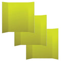 Flipside Products 36” x 48” Foam Project Boards for Presentations, Science Fair, School Projects, Event Displays and Trifold Picture Board - Yellow - 3 Pack