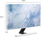 Baocicco Fashion Haze Blue Marble Computer Monitor Dust Cover 22, 23, 24, 25 Inch Full Body Cover for Display Screen Panel Case Computer Sleeve Compatible with iMac 24, 22-25 PC, Desktop and TV