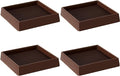 VOCOMO 5X5 Rubber Caster Cups, Non Slip Furniture Pads, Anti-Slip Gripper, Anti Skid Furniture Feet, Anti Slide Floor Protector for Bed Couch Stoppers - 4 Pack Brown
