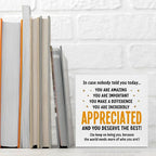 Appreciation Gifts for Coworker boss teacher Women Men Friends - Thank You Gifts Inspirational Team Gift Ideas - Motivational Quote Desk Wooden Box Sign Decor Office Positive Affirmations Desk Decor Christmas Thanksgiving Secret Santa Gifts