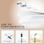 Apromisith USB Cable Organizer Clips Cord Holder,12 Packs (3-Slots) White Self Adhesive Desk Cord Cable Management
