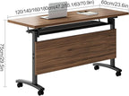 Conference Room Table,Flip Top Conference Table The Folding Conference Table with Silent Wheels is Convenient and Fast,Mobile Training Table (4pack 180 * 60 * 75)