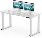 SANODESK 4-Leg Standing Desk, Electric Height Adjustable Desk with Memory Presets for Home Office, Stand up Desk Computer Workstation, 55x28 Inches White