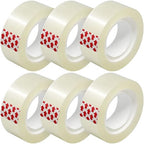Turxayox 6 Rolls Transparent Tape Refills, Clear Tape, Hand Tearable, 3/4 x 1000 Inches, Glossy Gift Wrapping Tape for Dispenser, Office, School, Home