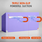 Banafich Magnetic Dry Erase Marker Holder, Acrylic Magnet Pen Holder for Whiteboard, Refrigerator, Magnetic Fridge Organizer for Office, Classroom, Whiteboard Maker Holder, Locker Organizer-Purple