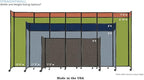 Versare Straightwall Sliding Portable Wall Partition | Freestanding Office Dividers | Locking Wheels | Temporary Room Separator | 15'6'' Wide x 4' Tall Red Fabric Panels
