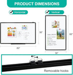 XIWODE Large 36x60 Inch Magnetic Dry Erase Whiteboard，Black Aluminum Frame Wall-Mounted for Home School Office Conference Room