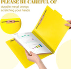 Skyygemm 72 Pcs Classification Folders Letter Size, 1 Divider Pressboard File Folder with Fasteners, Expanding File Organizer Bulk for School Teachers, Office Employee, Coworker, Staff (Yellow)