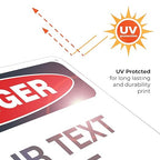 Custom Danger Sign, OSHA Sign, 10x7 Inches, Rust Free .040 Aluminum, Fade Resistant, Indoor/Outdoor Use, Made in USA by Signs