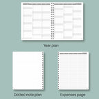POPRUN Planner 2025-2026 (Large - 8.5'' x 10.5'') Academic Weekly Calendar (July 2025 - June 2026) with Hourly Time Slots, Monthly Tabs, 100GSM Thick Papers, Spiral Leather Cover - Burgundy Red