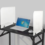 KONKENIE Acrylic Office Privacy Partition Indoor Desk Divider Guard Rectangle Desktop Privacy Panel Privacy Shield Screen for Classroom Office Reception Station Bakery Translucent (23x18x2”,2PCS)