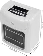 Blisiour Calculating Time Clock, Employees Time Clocks Auto-Align Time Clock Punch Machine, Small Business Punch Clock System, in/Out Time Attendance Machine with 50 Time Cards & Security Key